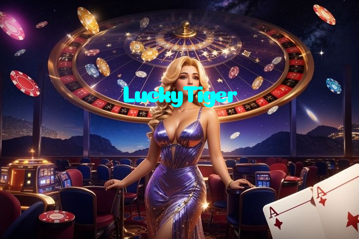 LuckyTiger casino presented on mobile device in Pakistan with slots and live games
